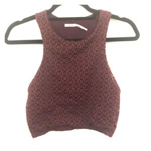 Kimchi Blue Red Wine Crop Top (Urban Outfitters)